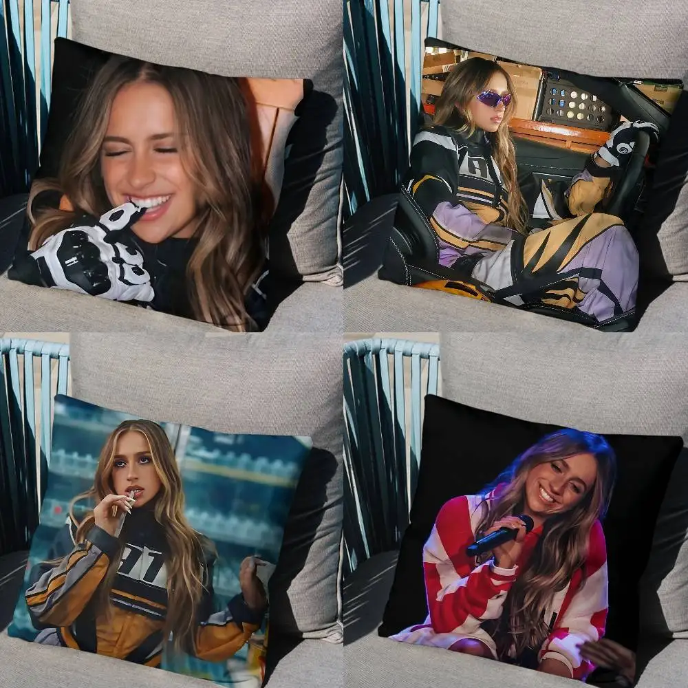 

So Close to What Tate McRae Pillow Case Square Double-Sided Printing Short Plush Sofa Cushion Cover Bedroom Bedside Pillow