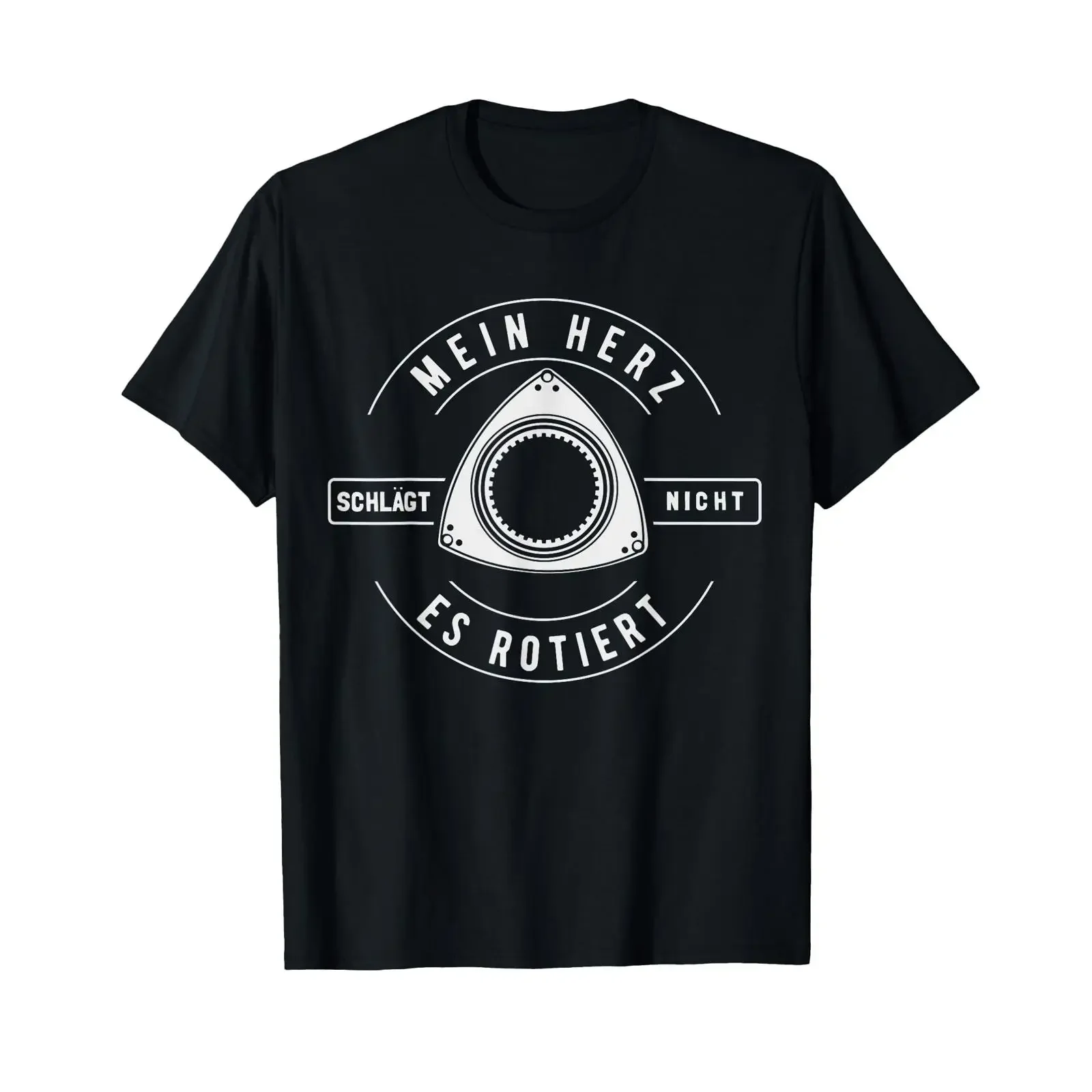 My Heart Rotates T Shirt with Wankel Motor Car Tuning Workshop vintage Washed streetwear Top For Everyday Wear Casual Versatile