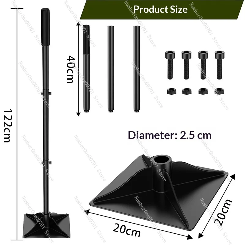 

Detachable Steel Garden Tamper Ground Compactor Flat Surface Soil Compaction Tool Easy-to-Use Soil Tamping Device