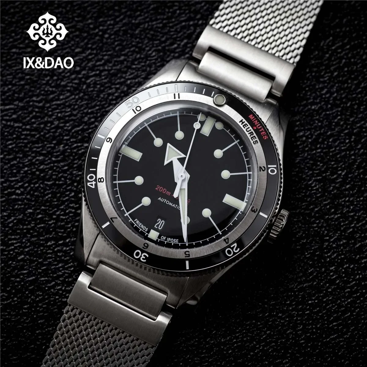 IPOSE IX&DAO 2024New Men\'s GMT Automatic Mechanical Watch ETA2824-2 Movement Luminous waterproof Stainless Steel reloj hombre