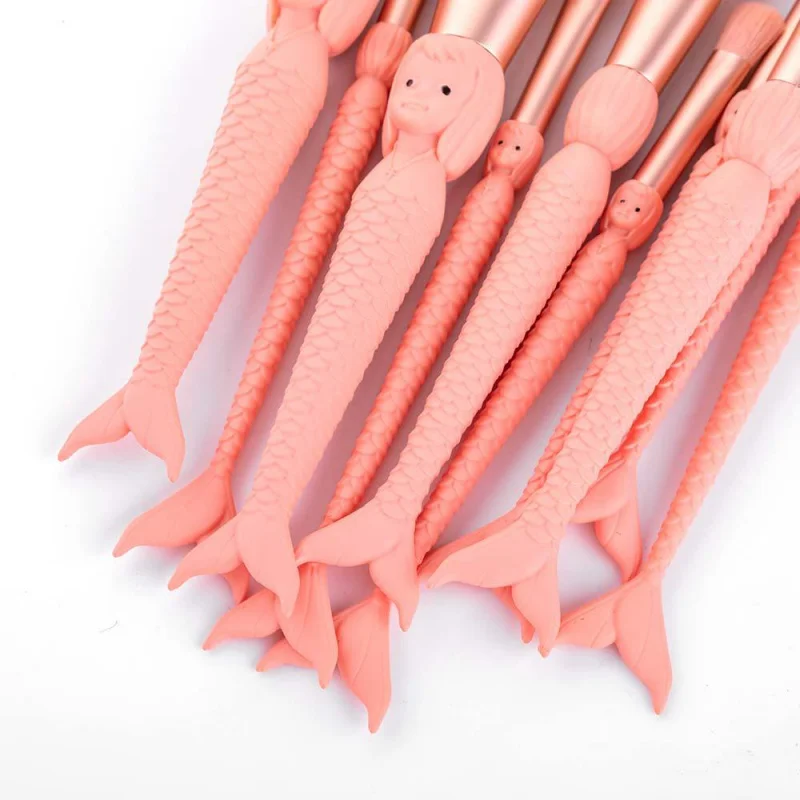 RANCAI Inspired Makeup Brush Set - 10 Pieces, Soft Bristles, Eyeshadow, Blush, and Contouring