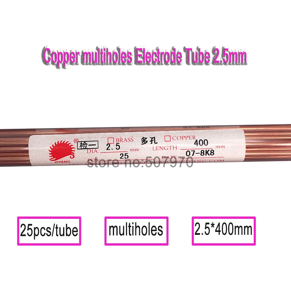 Lunghezza Multihole 1.5/2.0/2.5/3.0*400 del tubo dell'elettrodo di rame di WEDM per la macchina del foro di perforazione di EDM