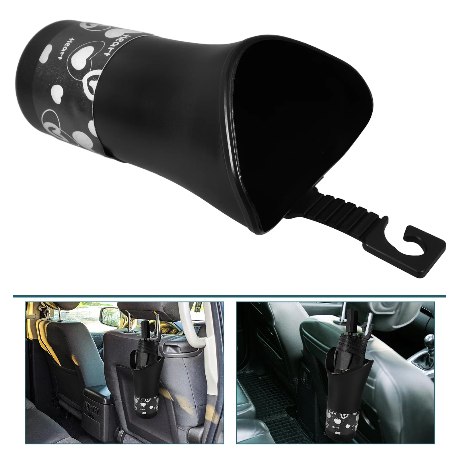 

1pc Multifunctional Holder Organizer Storage Bucket Waterproof Plastic Headrest Stand For Vehicle Interior Space-Saving Car
