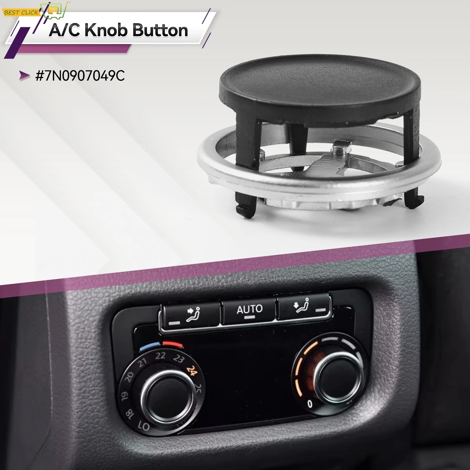 Für Sharan 7N1 7N2 2012-2019 Für Seat Alhambra 2011-2016 7N 0907049 C Auto Hinten Klimaanlage Bedienfeld Knopf Abdeckung Schalter