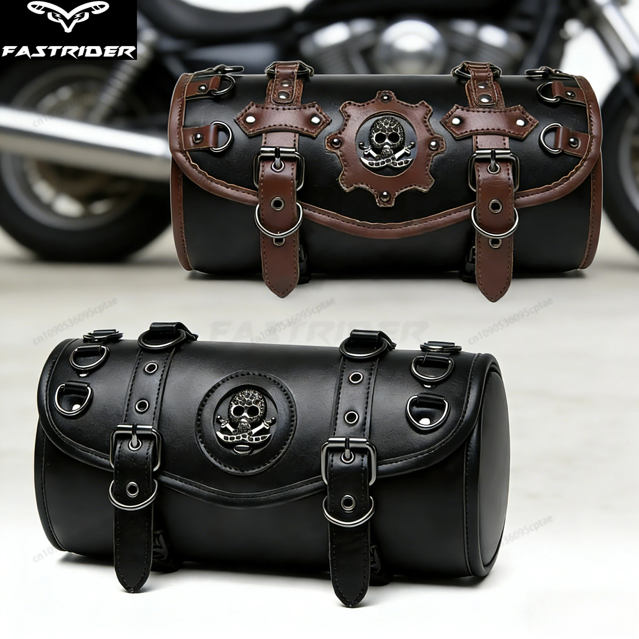 

PU Leather Punk Motorcycle Saddlebag Tool Storage Pouch Fit Handlebar Fork Riders Daily Commute motorcycle backpack