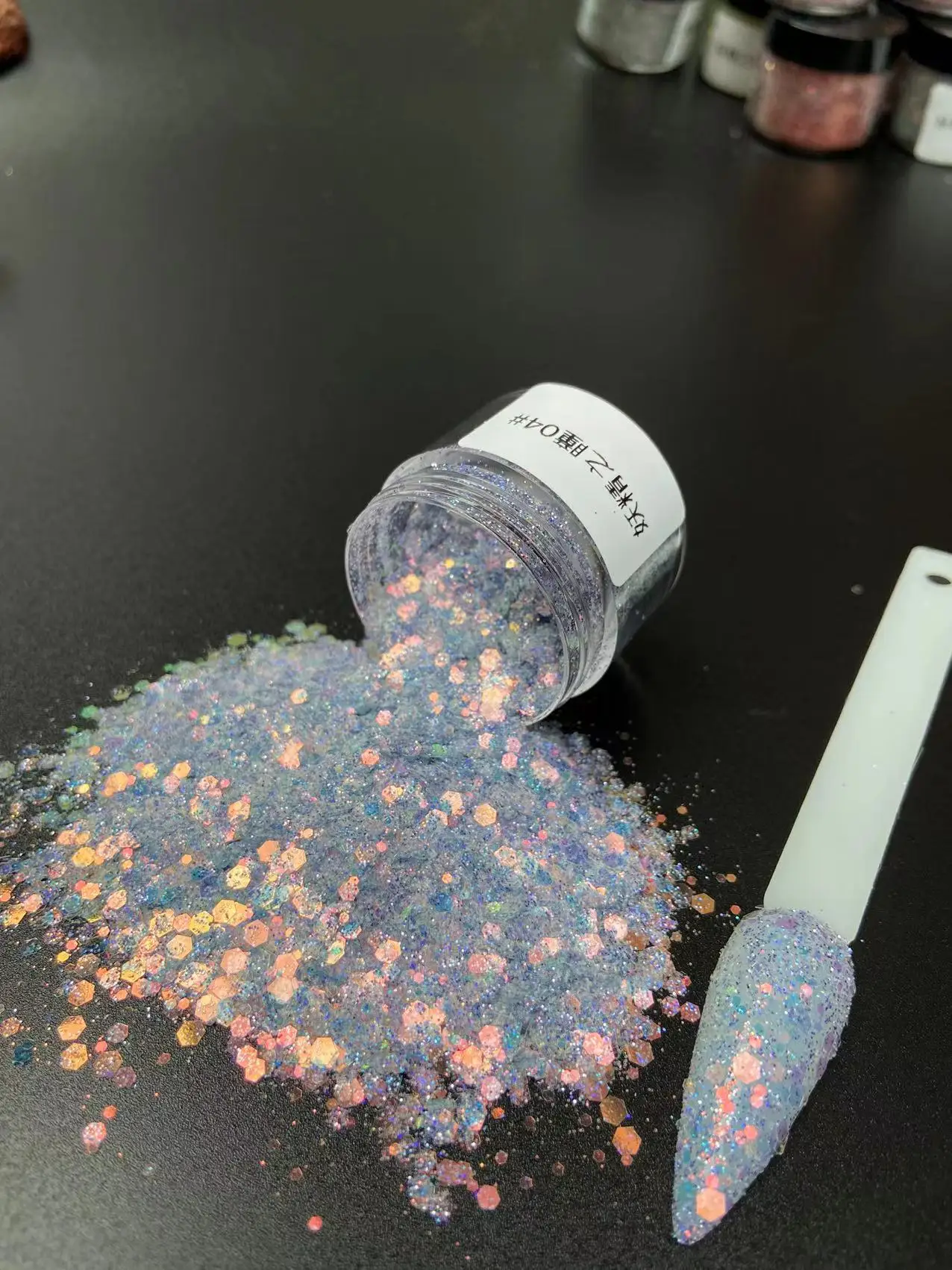 1Bottle(20ml)   Nail Art Mermaid Glitter Hexagon Paillette Sequins Flakes Sparkling Pigment Powder Manicure Decoration