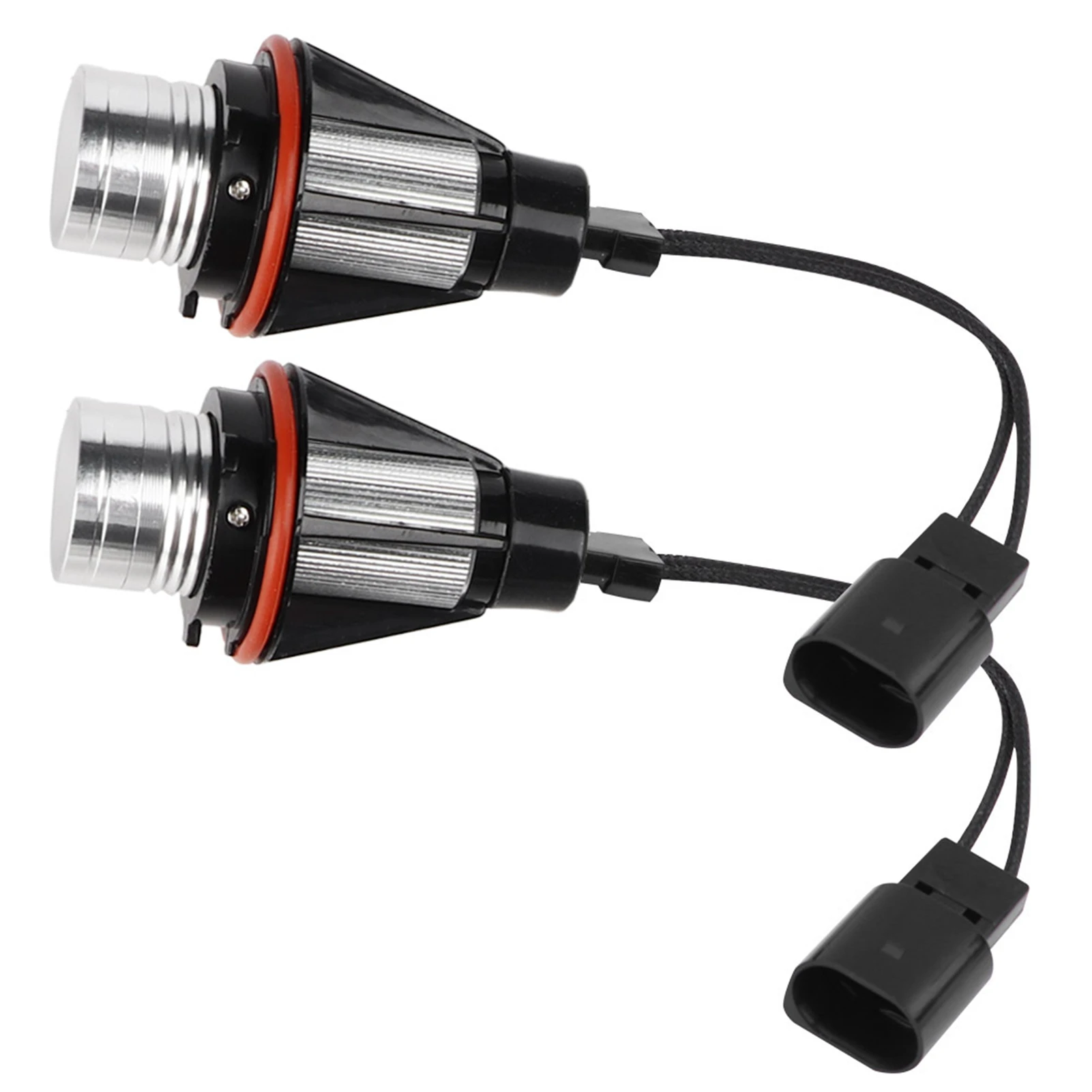 

2pcs 6000K 5W Car Angel Eye Light LED Waterproof Head Light Bulbs Fit For E60 E61 E39 E53