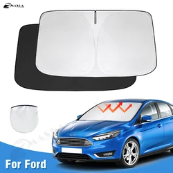 Car Windshield Sun Shade for Ford Focus 2012-2018 Hatchback Accessories Window Shade Foldable Sun Visor Protector Blocks UV Rays
