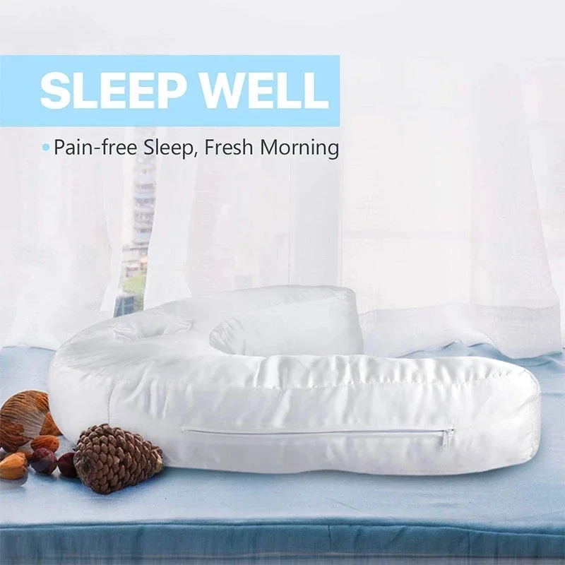 Side Sleepers Pillow High Quality Cotton Neck Back Pain Relieve Health Cushion Neck Spine Protection Pillow Side Pillow U-Shape