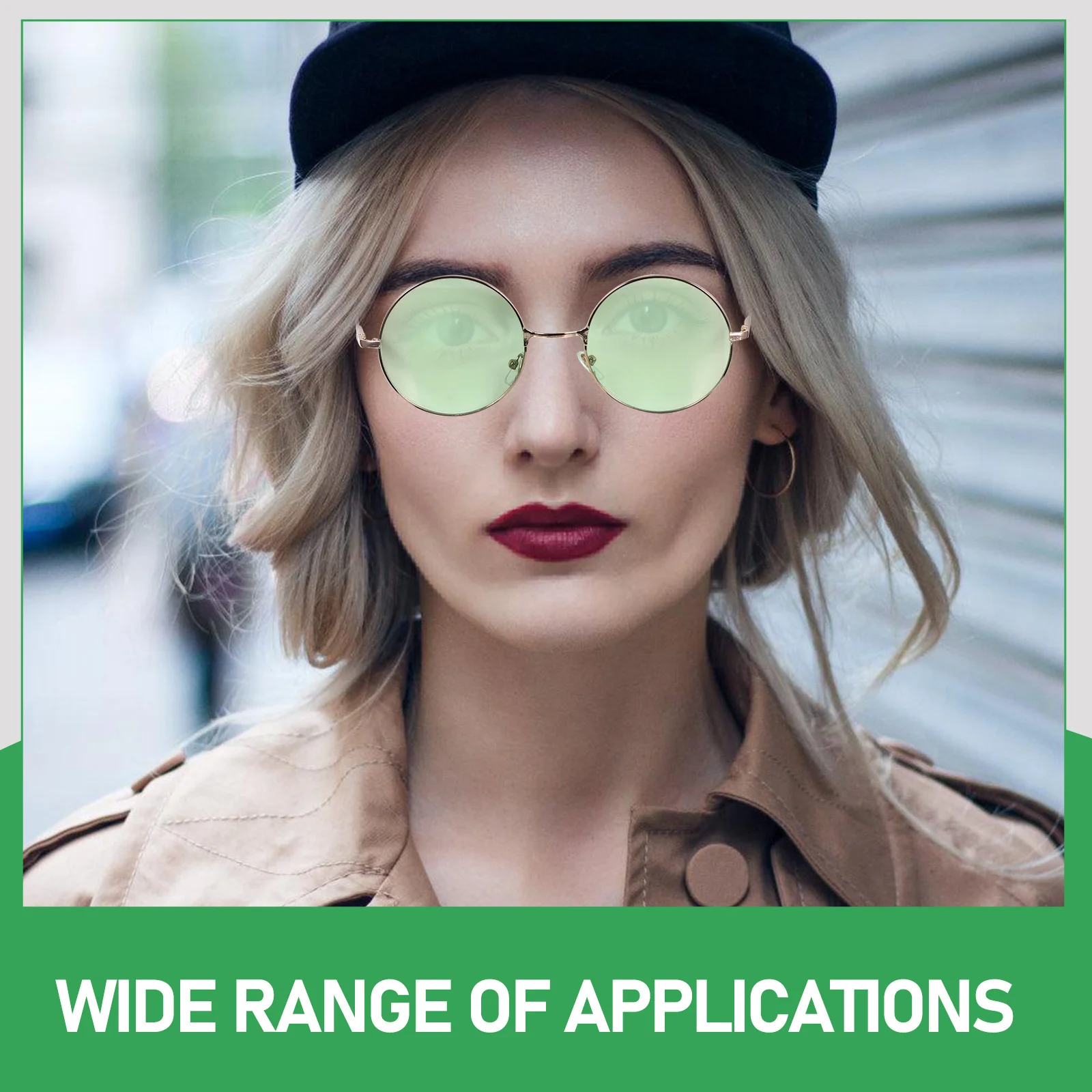 نظارات شمسية دائرية كبيرة الحجم للحماية من الأشعة فوق البنفسجية 400 للرجال والنساء بإطار ذهبي وخفيف الوزن ومتين