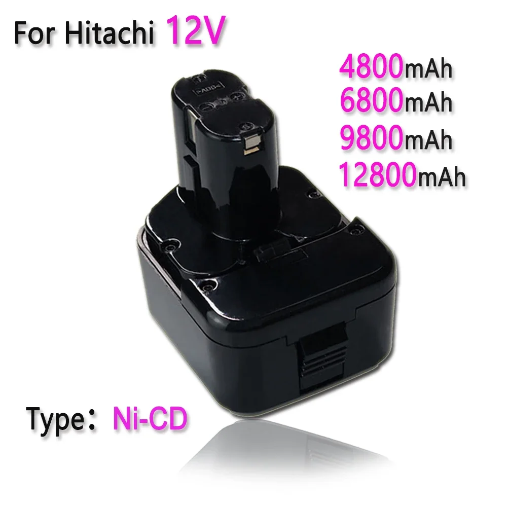 

For Hitachi 12V 4800/6800/9800/12800mAh Rechargeble Battery, Compatible EB1214S EB1220BL EB1212S WR12DMR CD4D DH15DV C5D, DS12