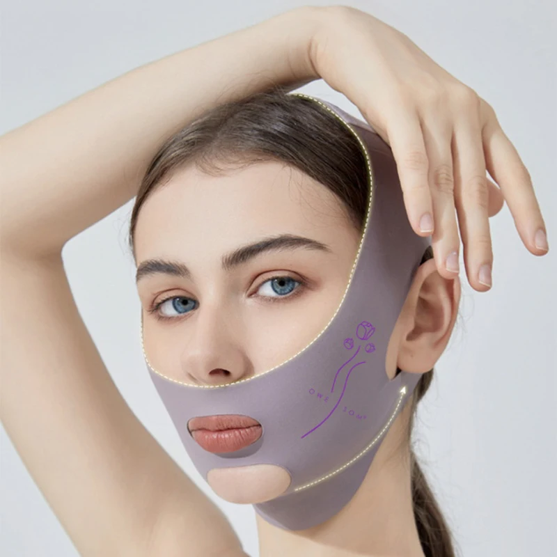 Bandage facial en V réglable, ceinture de levage, double ruisseau, sculptant le visage, masque de sommeil, outil de soin de la peau, bandes de levage, SAP