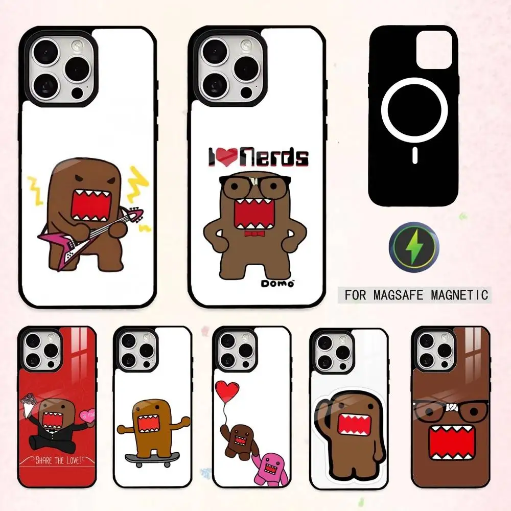 

cute Cartoon D-Domo K-Kun Phone Case For iPhone17,16,15,14,13,12,11 Plus,Pro Max Magnetic For Magsafe Wireless Charging