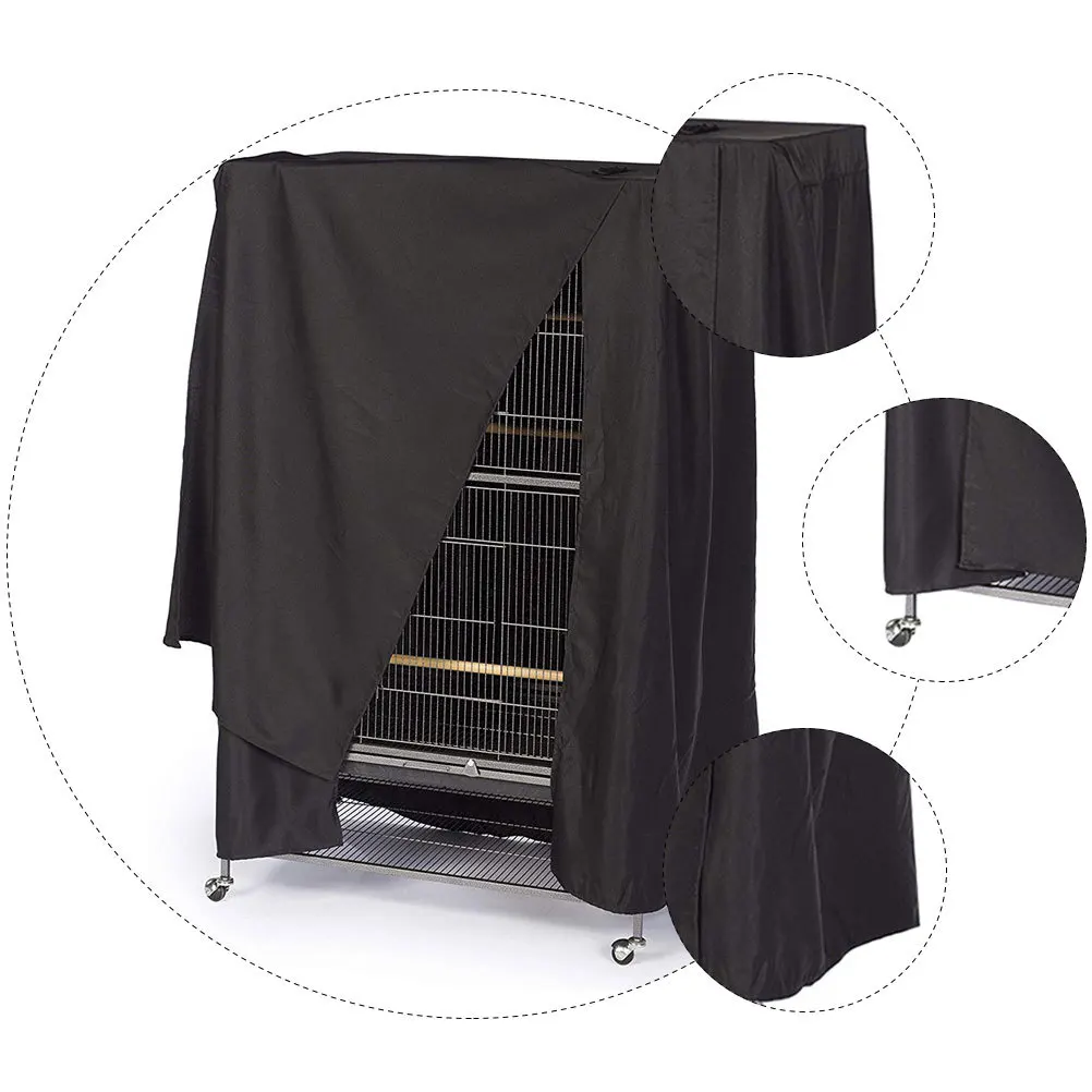 

1pc Cage Waterproof Light Shield Cover Dust-Proof For Parrot Pet Cage Foldable Black Light Shield Cover Protection