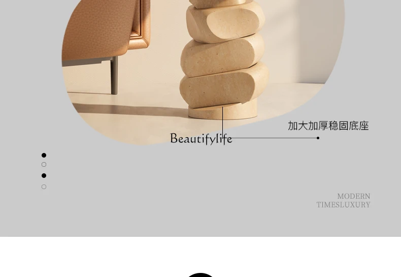 Italian minimalist rotating coffee table villa creative model room side table advanced