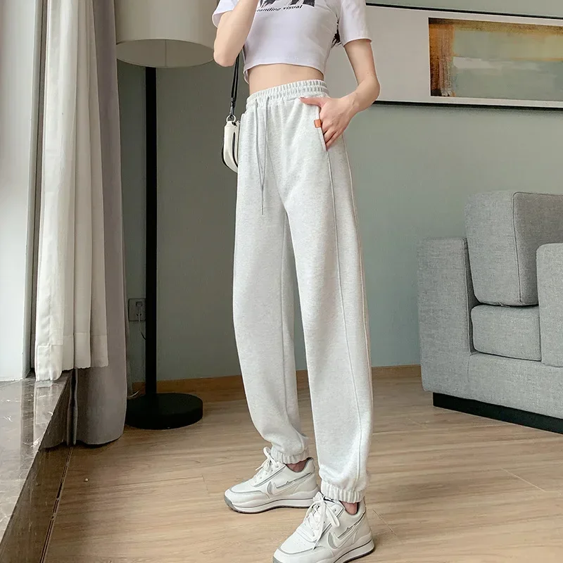 

Korean Style Blue Sweatpants For Women Baggy Pants High Waist Jogger Wide Leg Trousers Women's Sports Pants Sweatpants Y2k