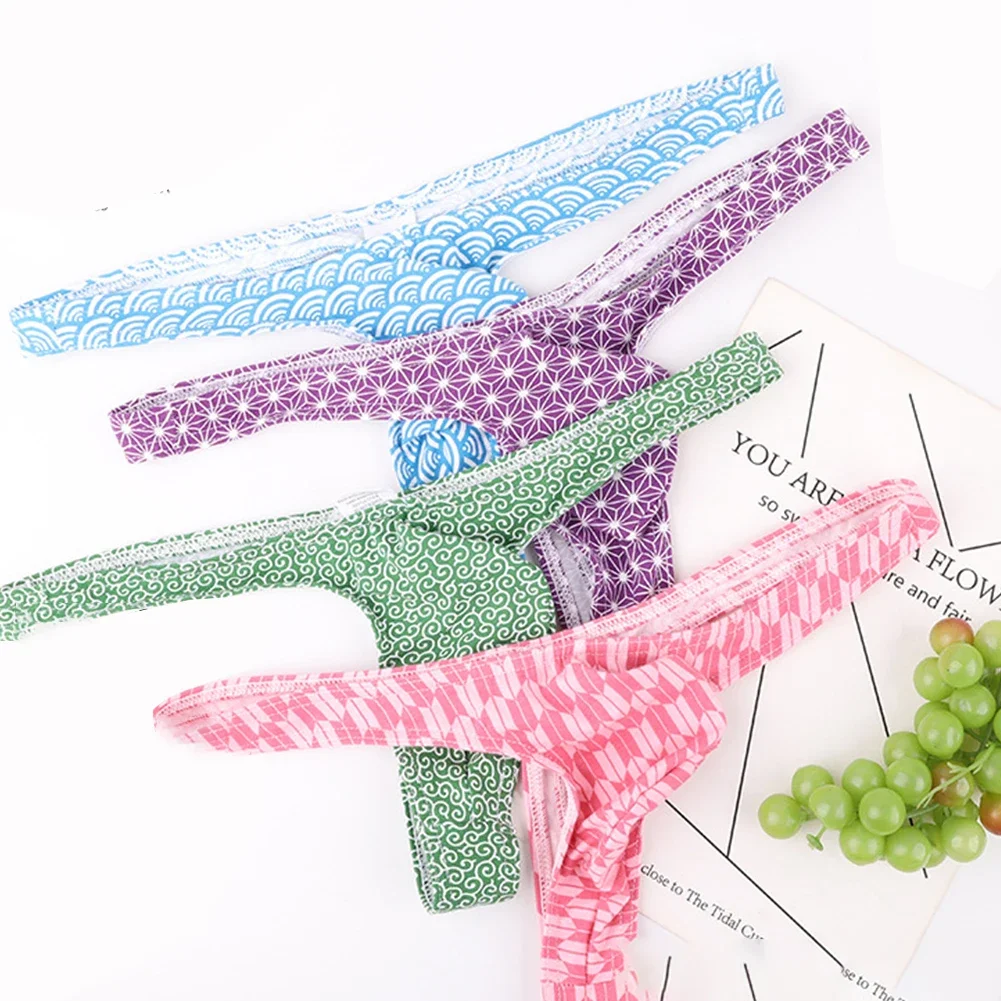 

For Daily Use Low Waist Thongs Breathable Comfortable High Stretch Low Waist Nightwear Print Pattern For All Seasons