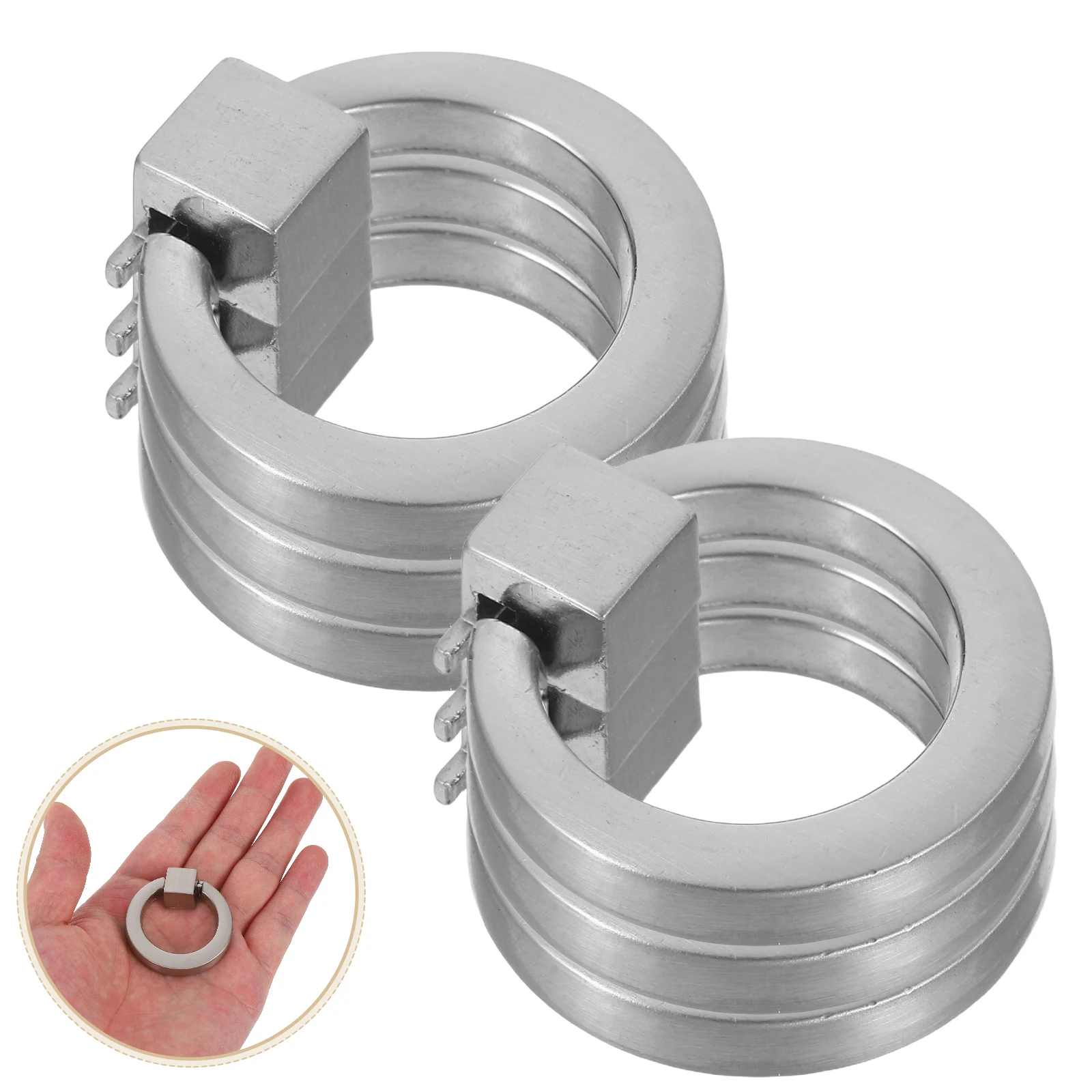 

6 Pcs Cabinet Handle Drawer Dresser Ring Knobs Mini Cupboard niture Handles Zinc Alloy Pulls