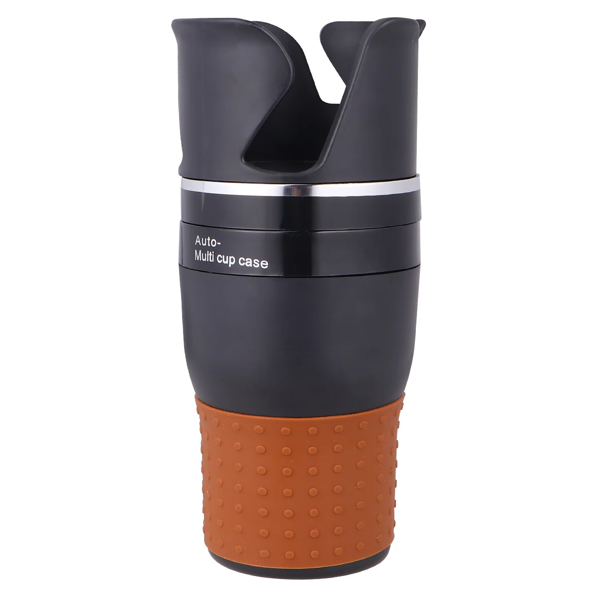 

Car Cup Holder Multi-Function Silicone ABS Rotatable Design Durable Organizer for Car Seat Bottle Phone Rack Black