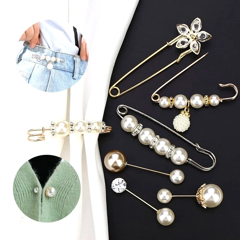 1PCS Big Beads Brooch Fashion Clothing Brooches For Women Pearl Lapel Pin Sweater Dress Brooch Pins Badge Buckle Accessories