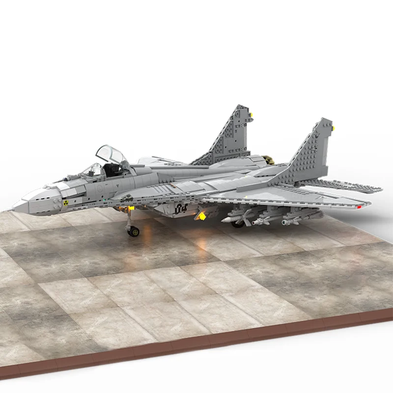 1622PCS MOC War Series MIG-29 Jet Fighter Warplane Model Building Blocks Stacking Bricks Creative Toys Kid Gift Diy Educational