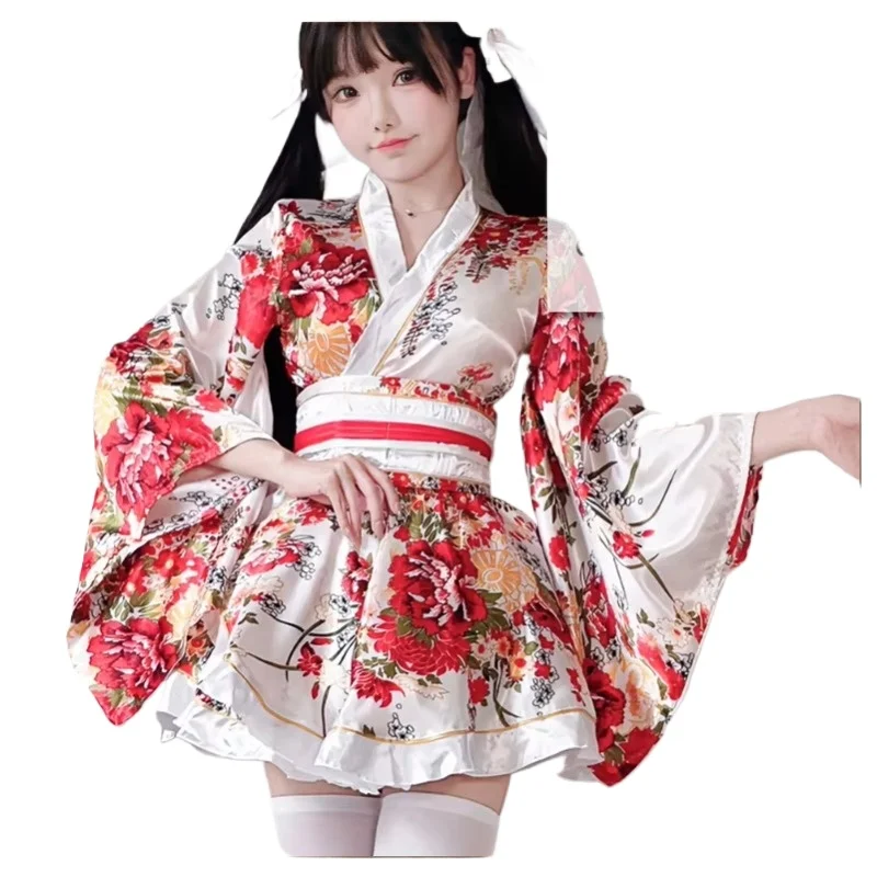 

Cosplay costume traditional kimono summer Japanese print anime show costume set