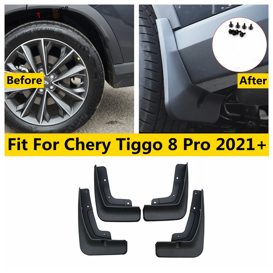 

Front Rear Fender Mud Flaps Guard Splash Flap Mudguard Protective For Chery Tiggo 8 Pro 2021 2022 Cover Kit Trim Car Accessories