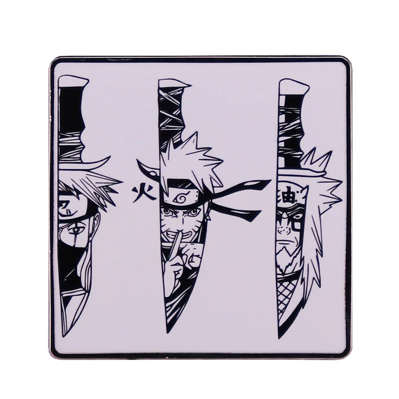 Naruto esmalte pinos uzumaki akatsuki broches lapela emblemas engraçado jóias presente para amigos mochila colar decoração