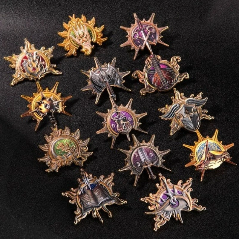 Baldur's Gate Metal Pins - Paladin Ranger Mage Class Backpack Badge Anime Game Peripheral Collectible