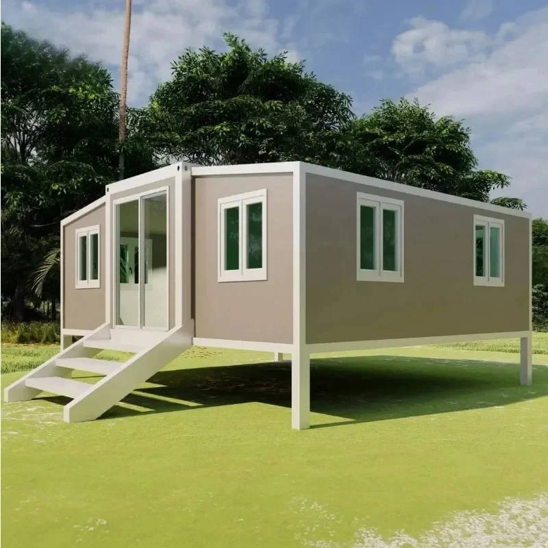 3 Bedroom 20 FT Foldable Expandable Container Prefab Home Tiny House with Toilet Kitchen Bathroom