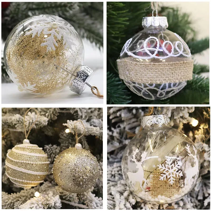 8CM Christmas Balls Ornaments for  Christmas Tree Shatterproof Christmas Tree Decorations Hanging Ball for Holiday Wedding Party