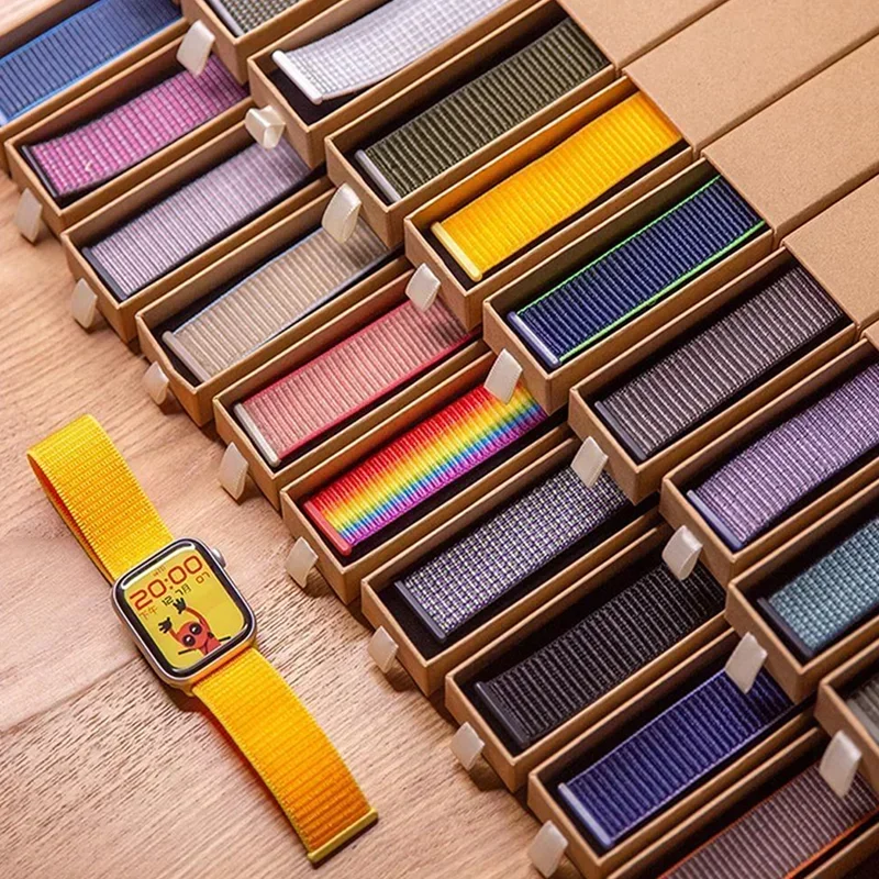 Correa de nailon para Apple Watch Band 44mm 40mm 45mm 41mm 49mm 42mm 38m 42 46 Mm pulsera iWatch Series 9 8 7 SE 6 5 4 10 Ultra 3 2 1