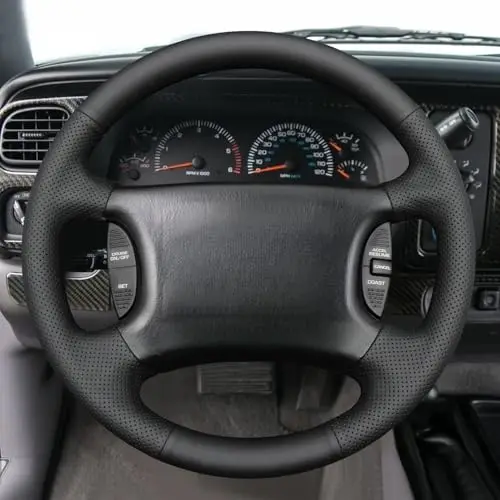 

Hand-Stitched Microfiber Leather Steering Wheel Wrap For Dodge Ram 1998–2002 Compatible Cover