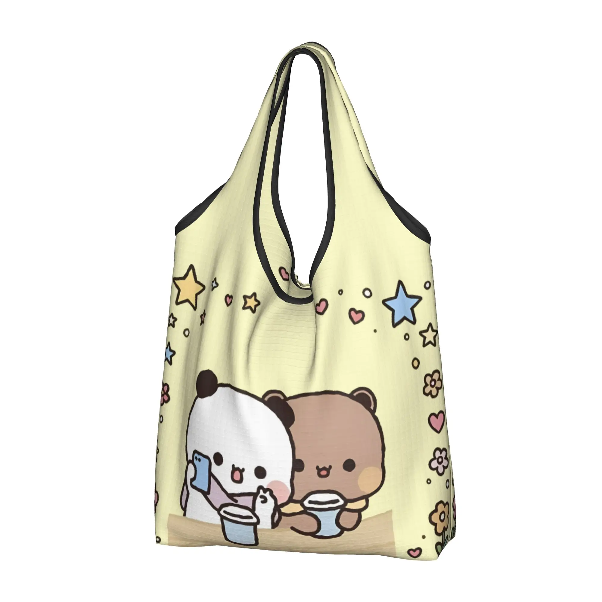 Recycling Bubu Dudu Hot  Shopping Bag Women Tote Bag Portable Anime Grocery Shopper Bags