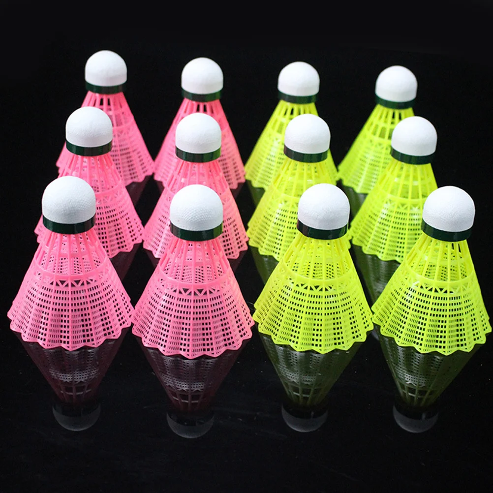 

6pcs Nylon Plastic Badminton Practical Shuttlecocks Sports Supplies Exercise Accessories for Playing School