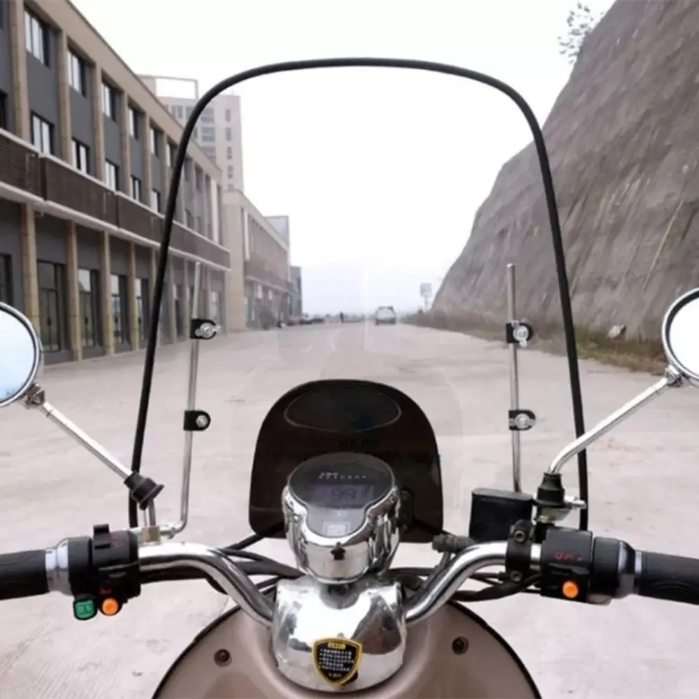 Universal Motorcycle Windshield PC Transparent Motocycle Extension Spoiler Wear-resistant Strong Motorcycle Wind Deflector