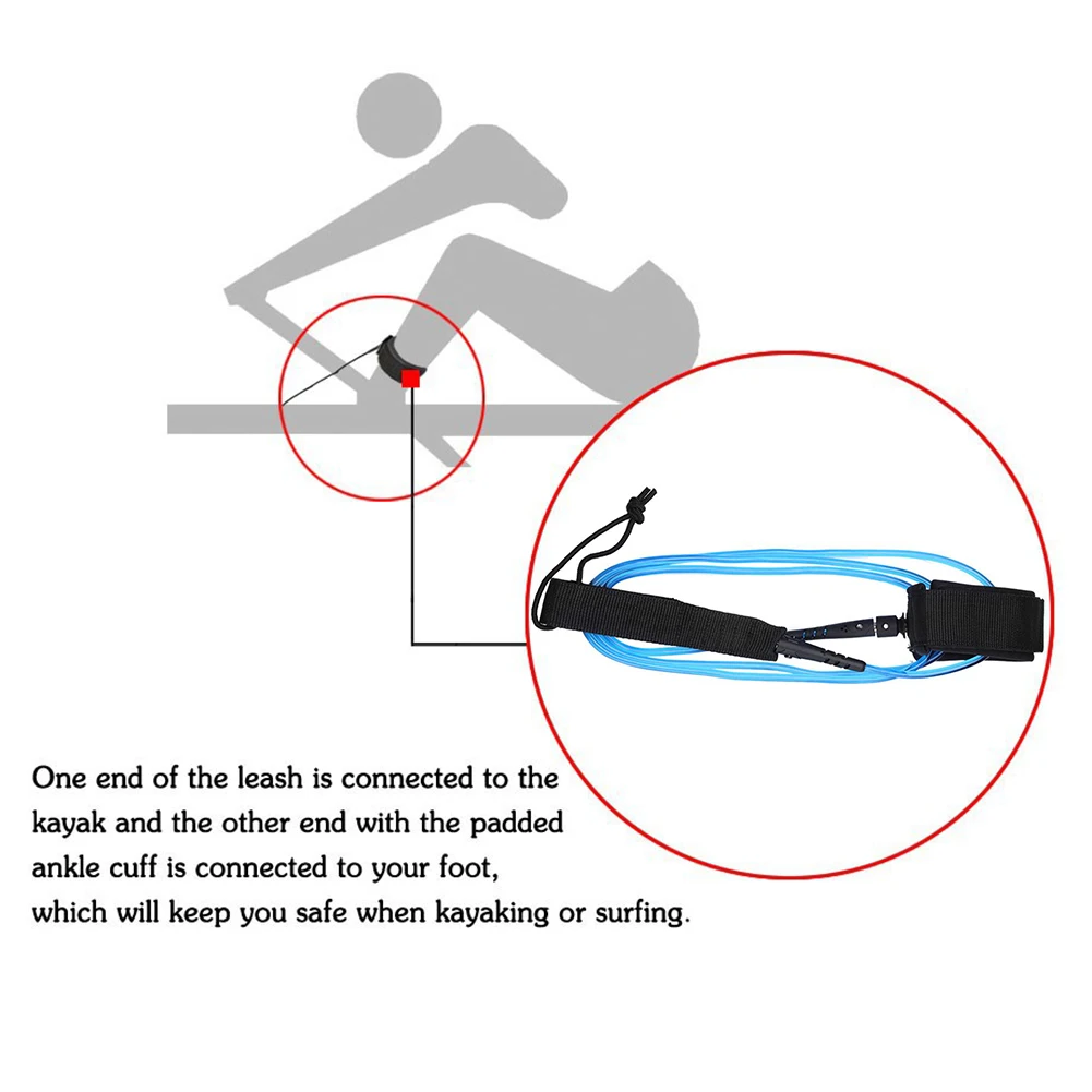 Surf Sup Ankle Leash Surfing Elastic Stand UP Paddle Board Leg Rope Surfboard Ankle Leash Longboard Webbing Surf Leg Rope