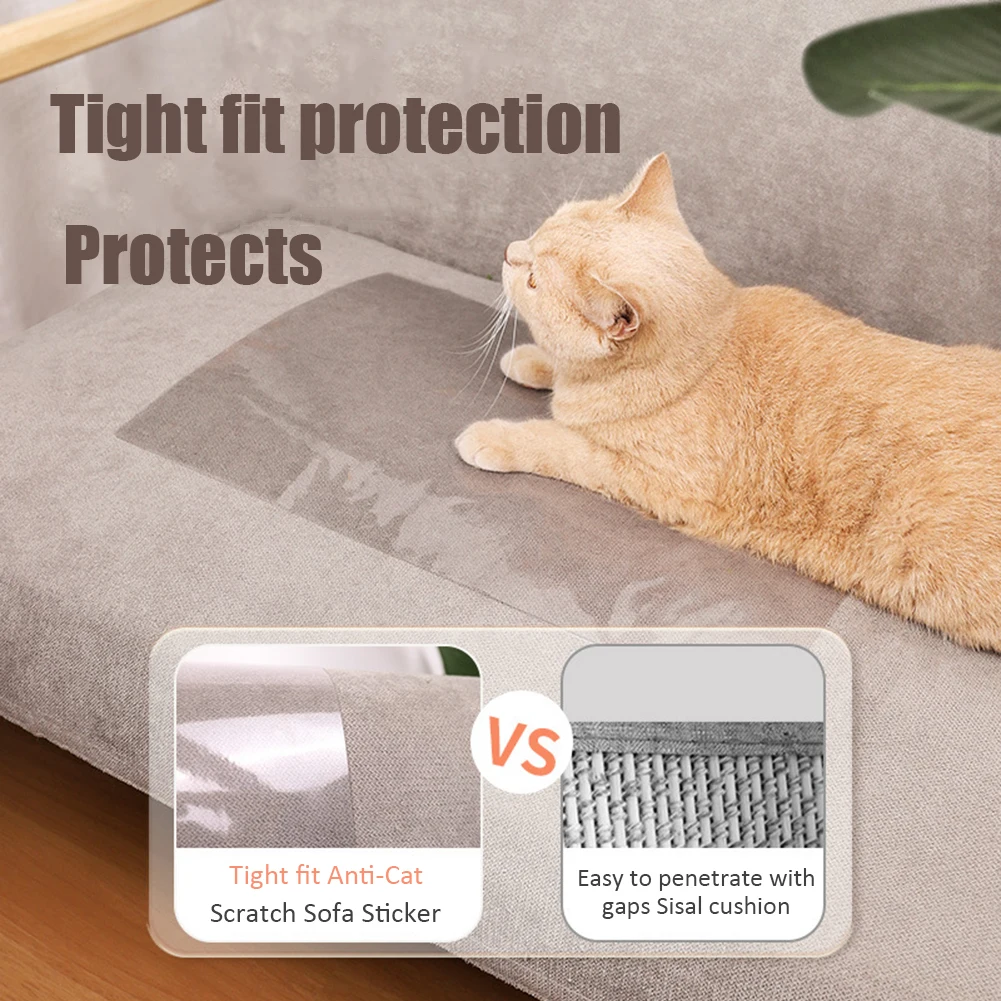 Cat Scratch Furniture Protector From Cat Claws Semi Electrostatic Adsorption Principle Anti Cat Scratch Couch Protector