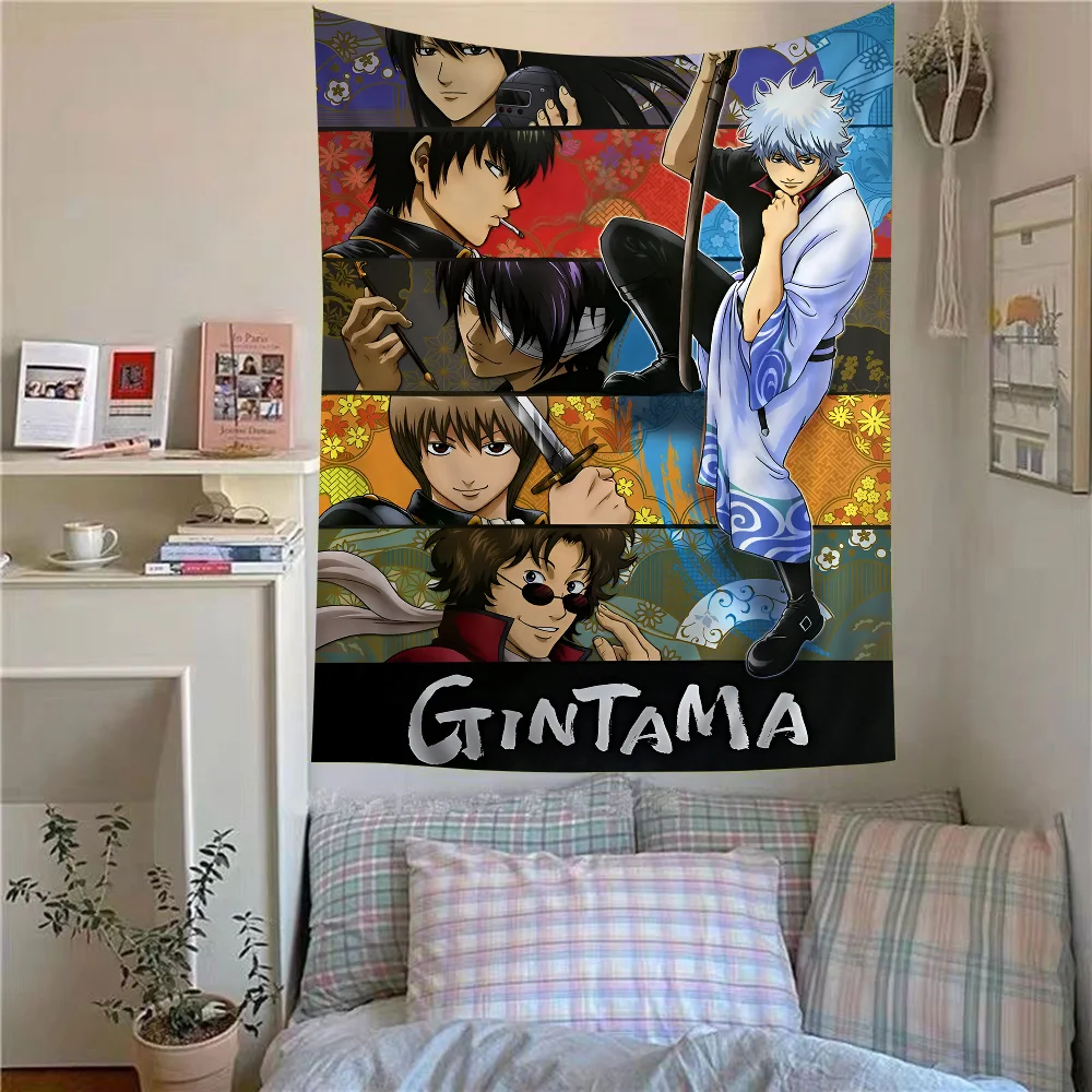 Japanese Anime Gintama Chart Tapestry For Living Room Home Dorm Decor Art Home Decor