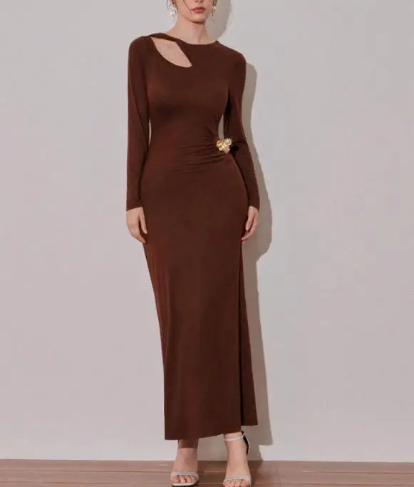 

Women's Dress Autumn/winter Retro Hollow Out Long Sleeved Dress Atmosphere Slimming Dress Long Skirt Sexy Gorgeous Elegant Dress