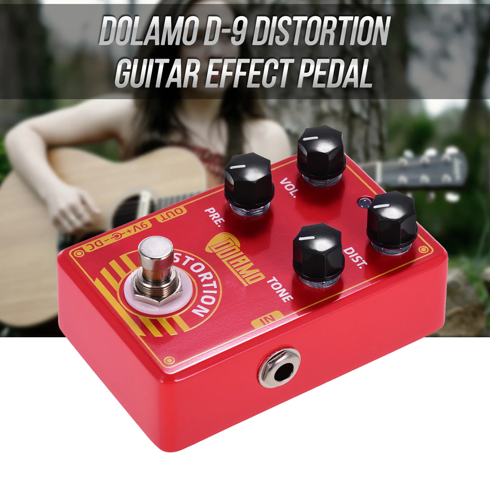 Dolamo D-9 Distortion Guitar Effect Pedal True Bypass Electric Guitar Parts & Accessories