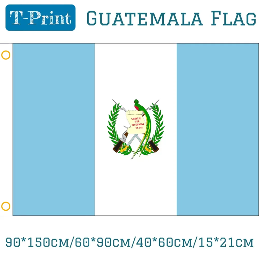 90*150cm/60*90cm/40*60cm/15*21cm Republica De Guatemala Flag 3*5 Feet Polyester Flag