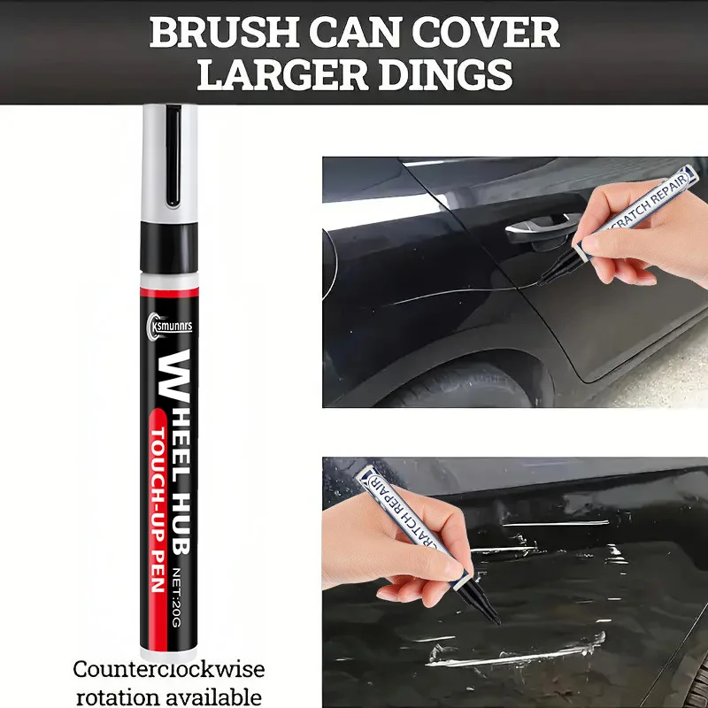 Stylo de retouche pour plastique automobile - Marqueur pour réparer et renouveler les rayures sur les intérieurs en plastique noir, le volant