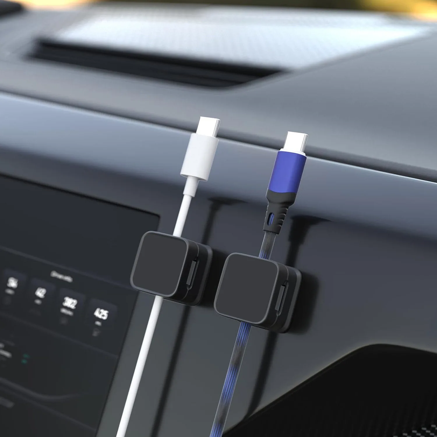 Non Magnetic Adjustable Cable Clips Strong Self Adhesive Cord Holder Under Desk Wire Organizer For Home Office Car Desktop Wall