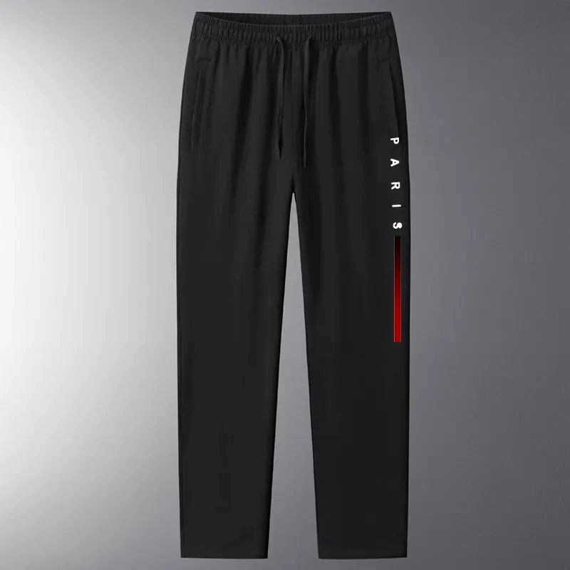 حجم كبير الرجال السود السراويل الطويلة الخريف الشتاء الرياضة سراويل تقليدية 4XL 5XL 6XL 7XL 100-200 كجم فضفاض بنطلون كبير الحجم الرجال الملابس #4
