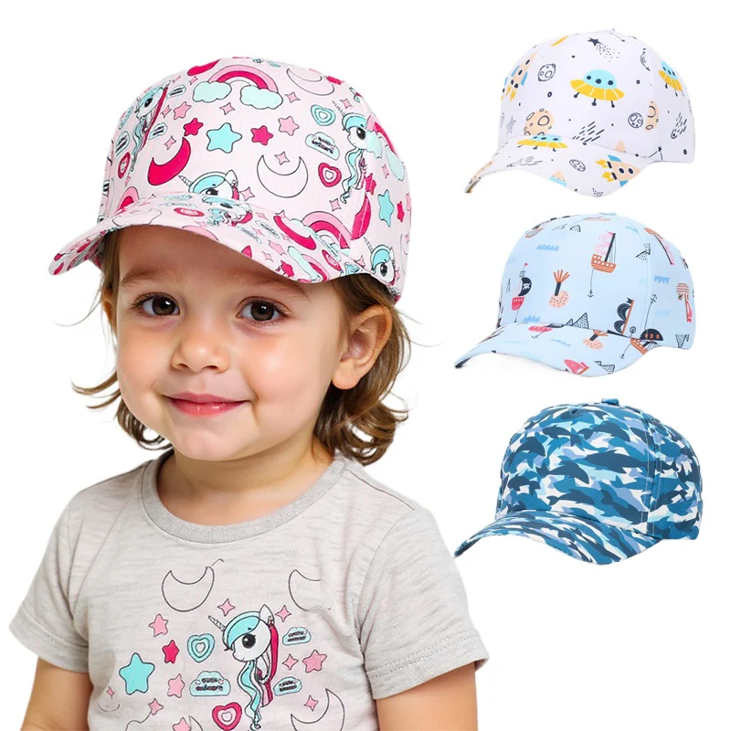 

New Cartoon Summer Baby Sun Hat Kids Visor Cap for Boys Girls Outdoor Autumn Travel Baby Baseball Cap Children Beach Sun Hat