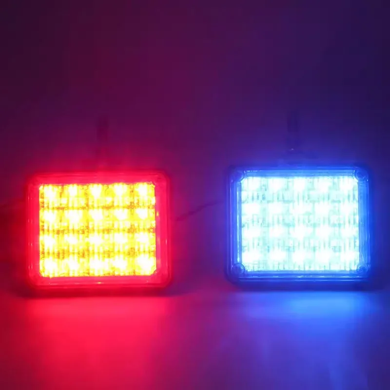 Red/Blue POLICE Motorcycle LED Driving Flash Light Fog Light Moto Emergency Warning Strobe Flasher Beacon Signal Caution Lamp12V