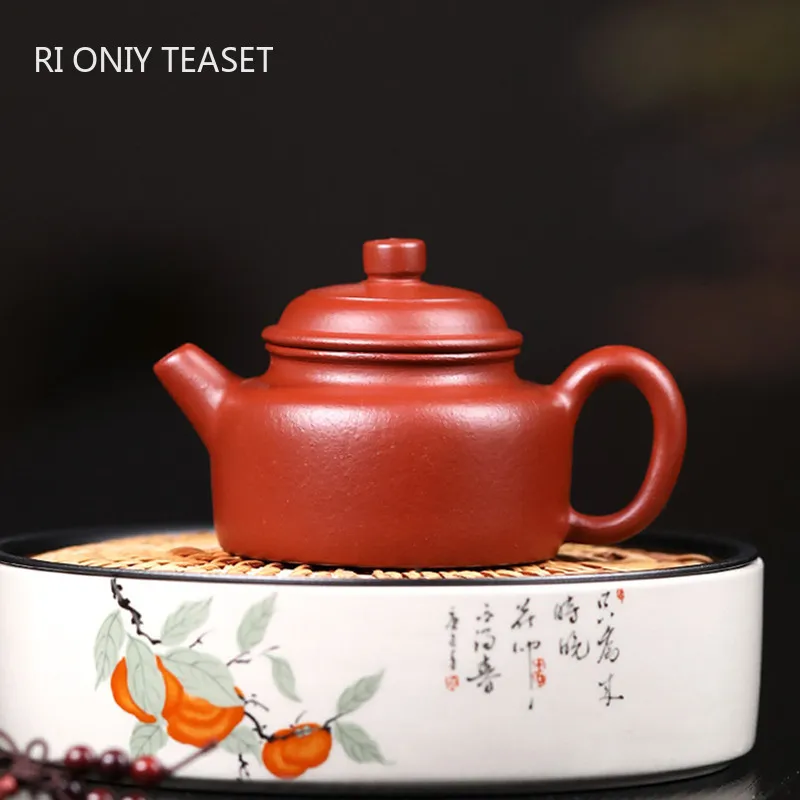 

100ml Yixing Purple Clay Teapots Famous Handmade Small Capacity Tea Pot Raw Ore Dahongpao Kettle Chinese Zisha Tea Set Teaware