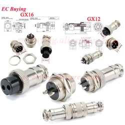 10Pcs/1pc GX12 GX16 2 3 4 5 6 7 8 Pin Male Female Aviation Connector Terminal Block Mobile Docking Circular Aviation Socket Plug