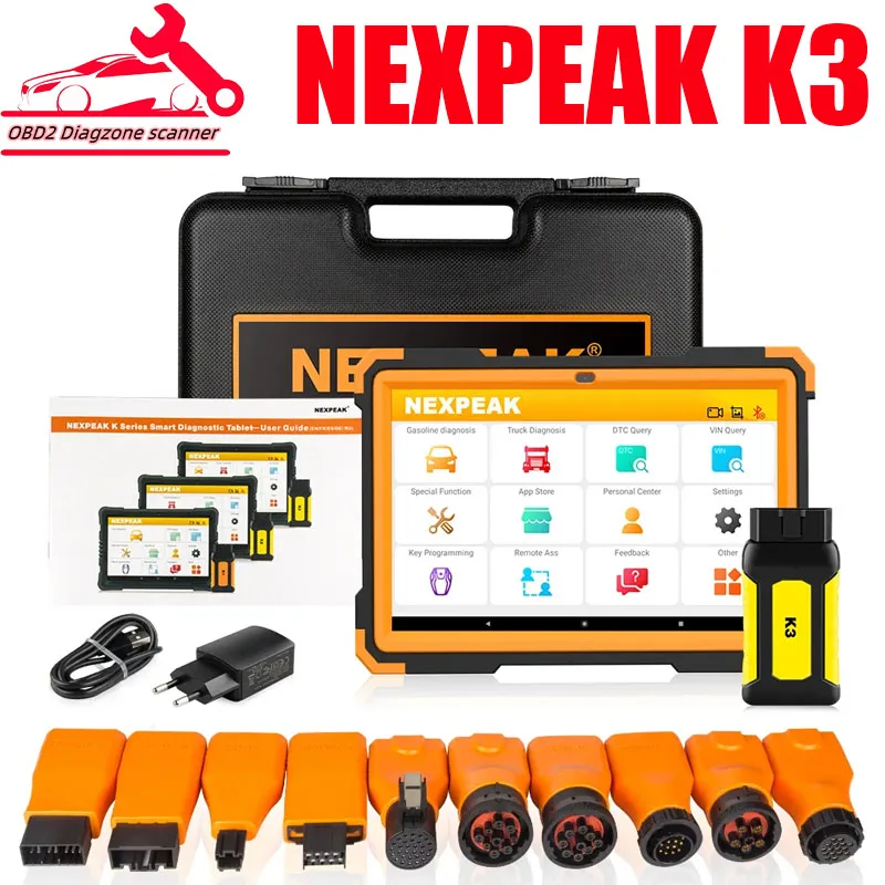 

NEXPEAK K3 OBD2 Full System Scanner Car/Heavy Duty Diagnostic Tool 18 Special Functions ABS Airbag EPB DPF Cluster Calibration